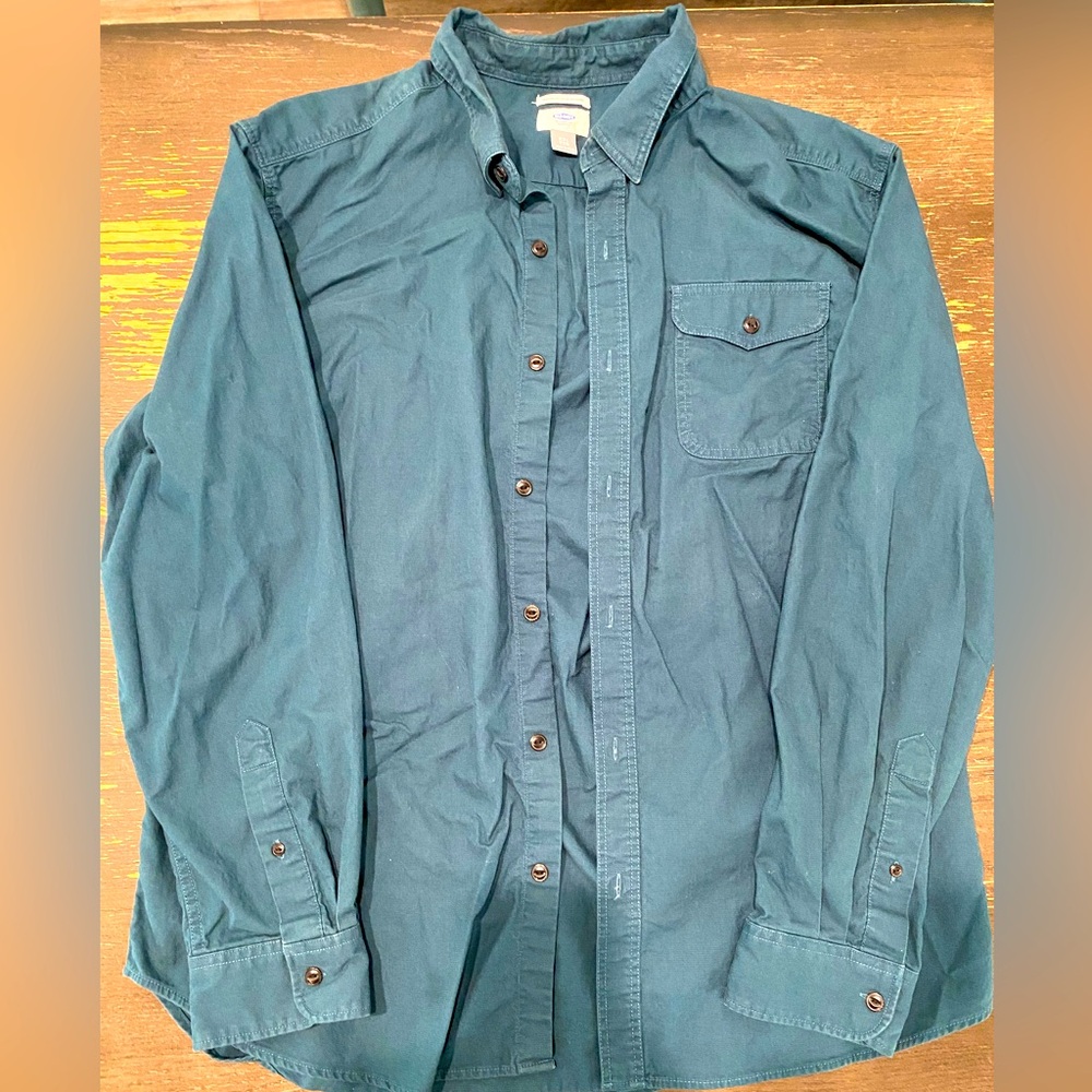 Men’s Blue/green Button Down